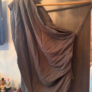 NWT Zara Cotton One Shoulder Sleeveless Top